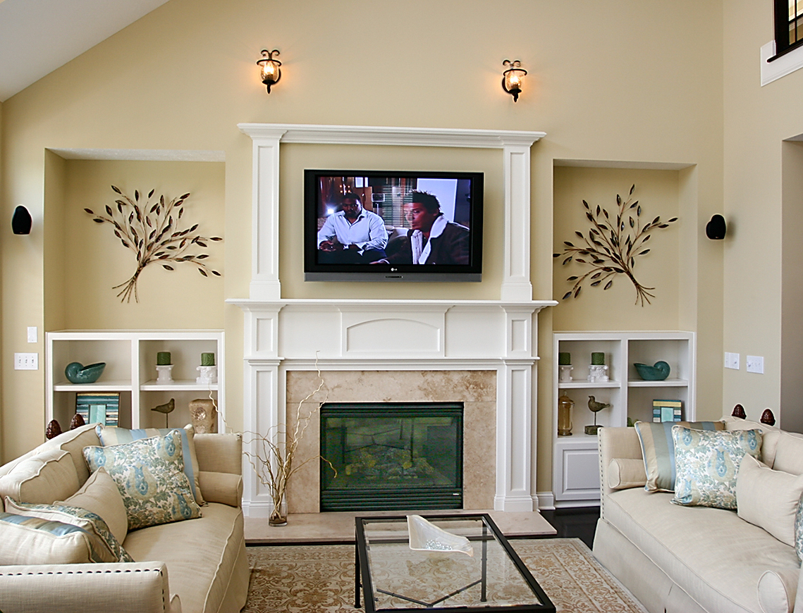 Family Room with Fireplace and TV